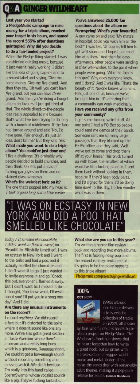 Bizarre magazine interview with Ginger