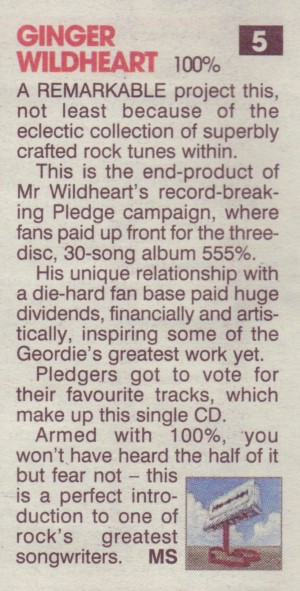 Sun newspaper review of 100%